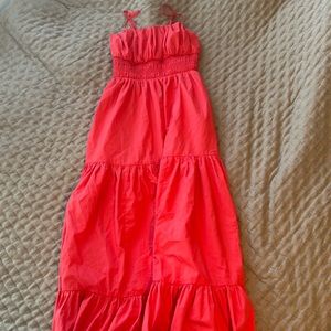 Abercrombie & Fitch Coral Red Maxi Dress